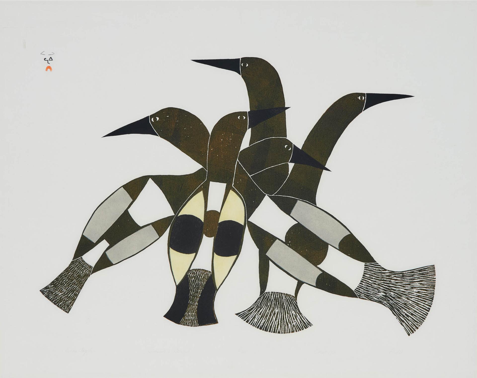 Pudlo Pudlat (1916-1992) - Birds Together, 1986