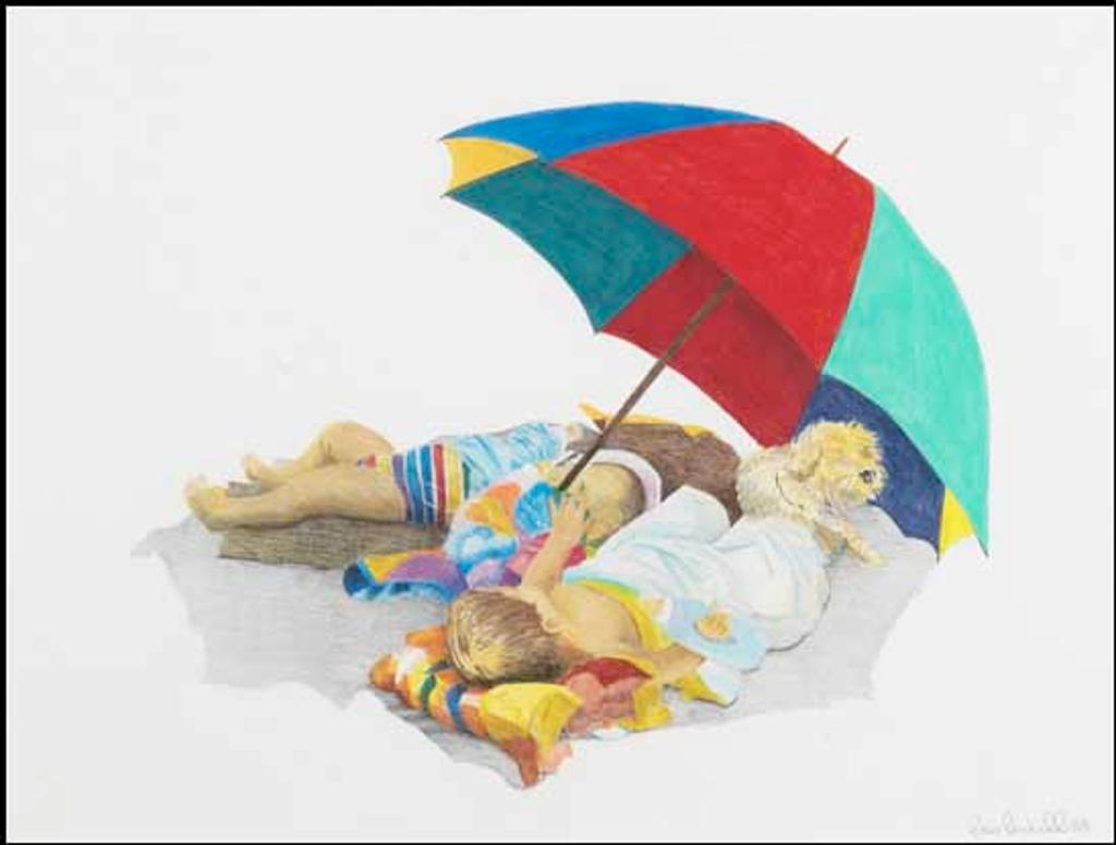 Ross Ellsworth Penhall (1959) - Children Under an Umbrella