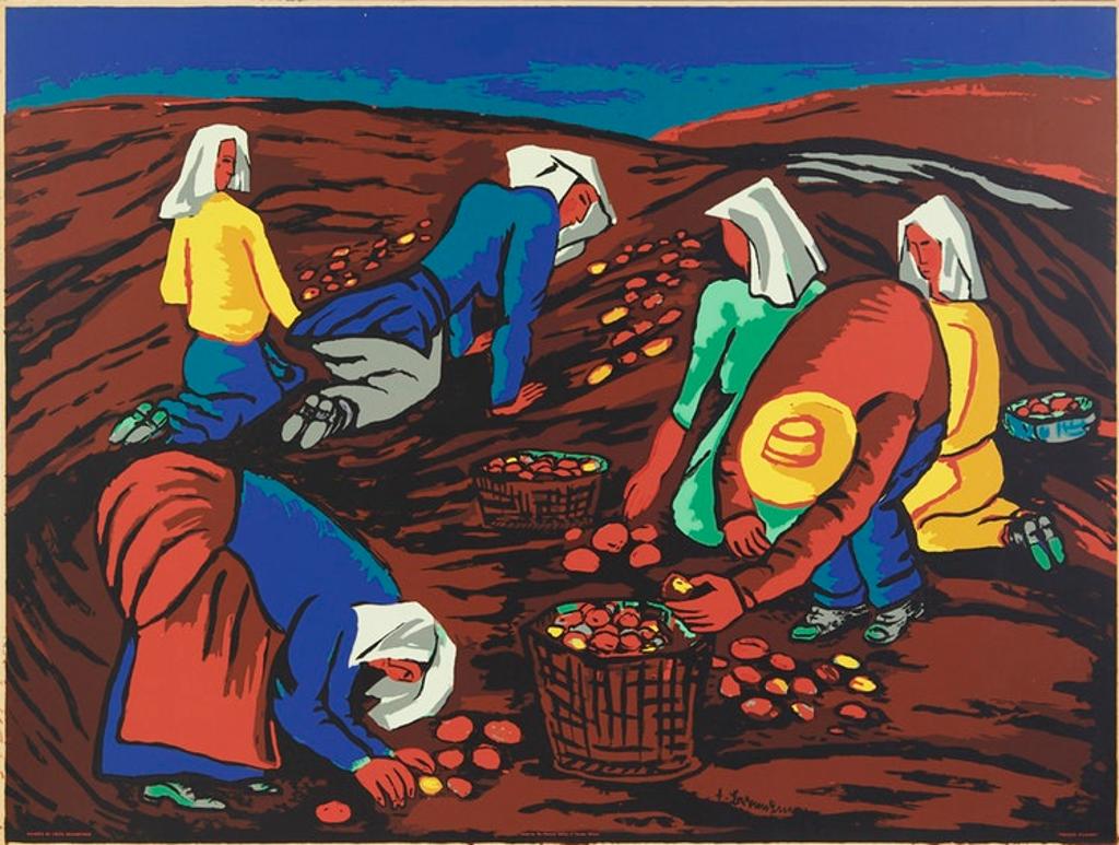 Fritz Brandtner (1896-1969) - Potato Pickers