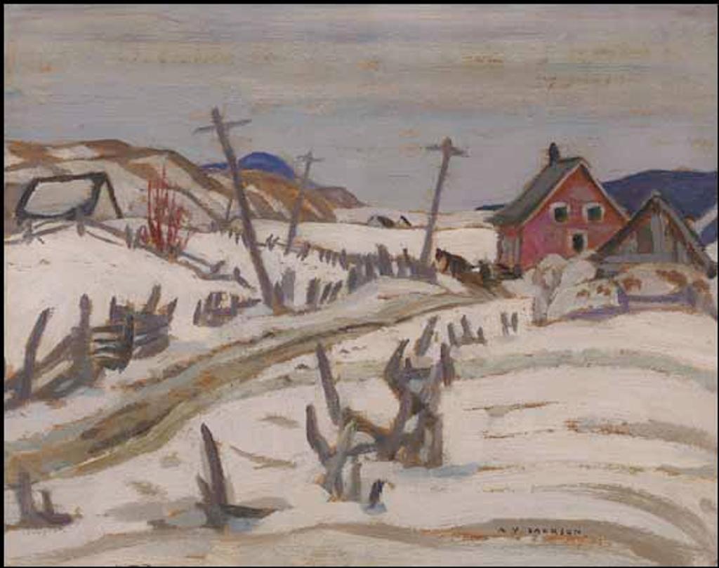 Alexander Young (A. Y.) Jackson (1882-1974) - St-Urbain, Quebec / Village (verso)