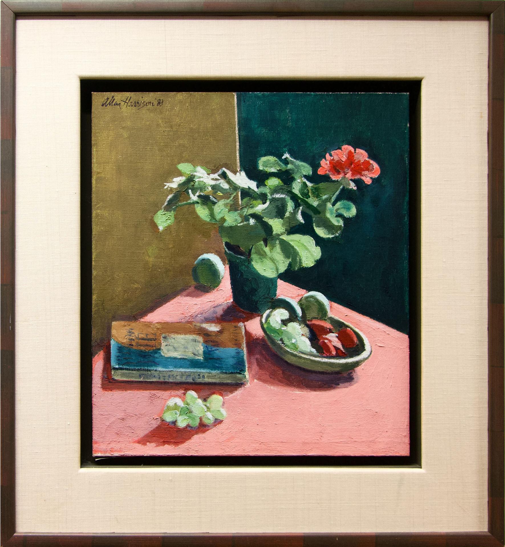 Allan Harrison - Geranium & Book With Fruits