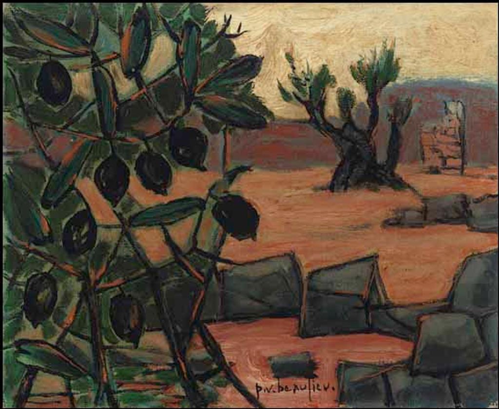Paul Vanier Beaulieu (1910-1996) - Paysage aux oliviers