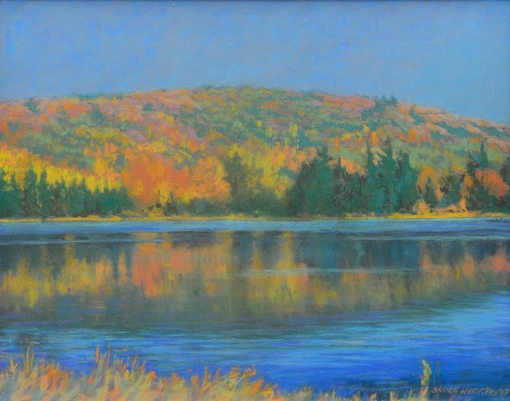 Bruce Allen Heggtveit (1917-2002) - Autumn Reflections- Fortune Lake