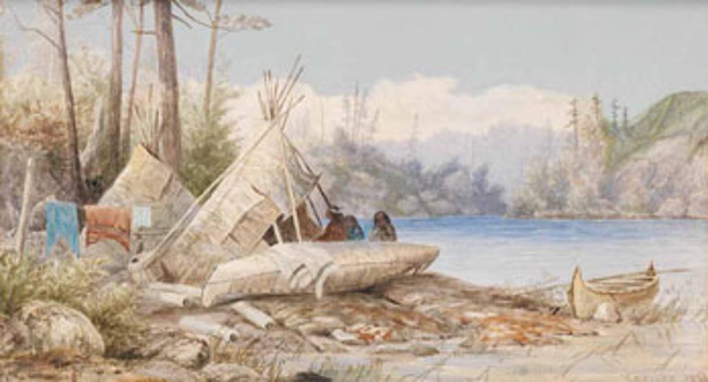 Frederick Arthur Verner (1836-1928) - Ojibway Encampment on the Severn