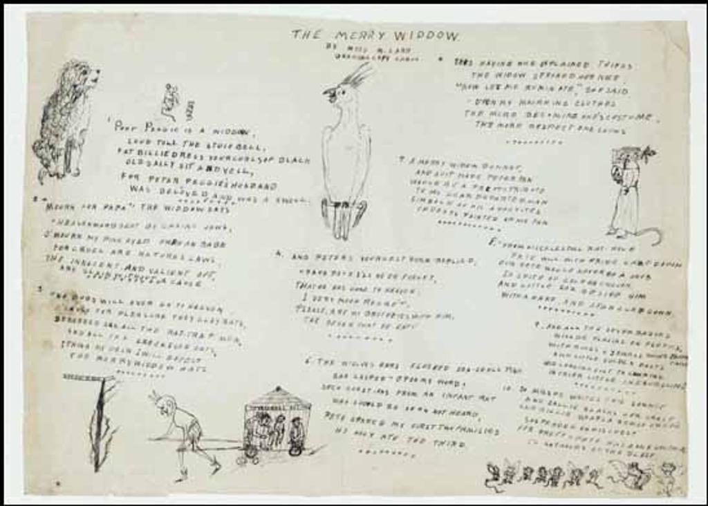 Emily Carr (1871-1945) - The Merry Widdow [sic] (an illustrated poem)