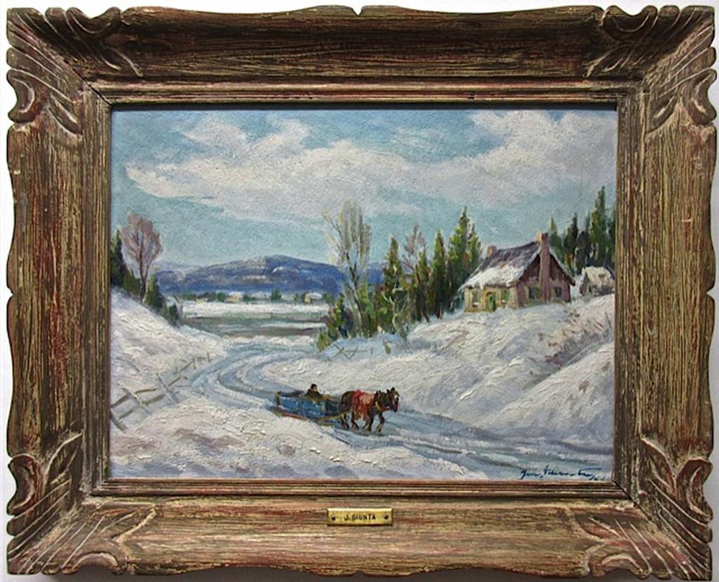 Joseph Giunta (1911-2001) - Winter In The Laurentians, Que.