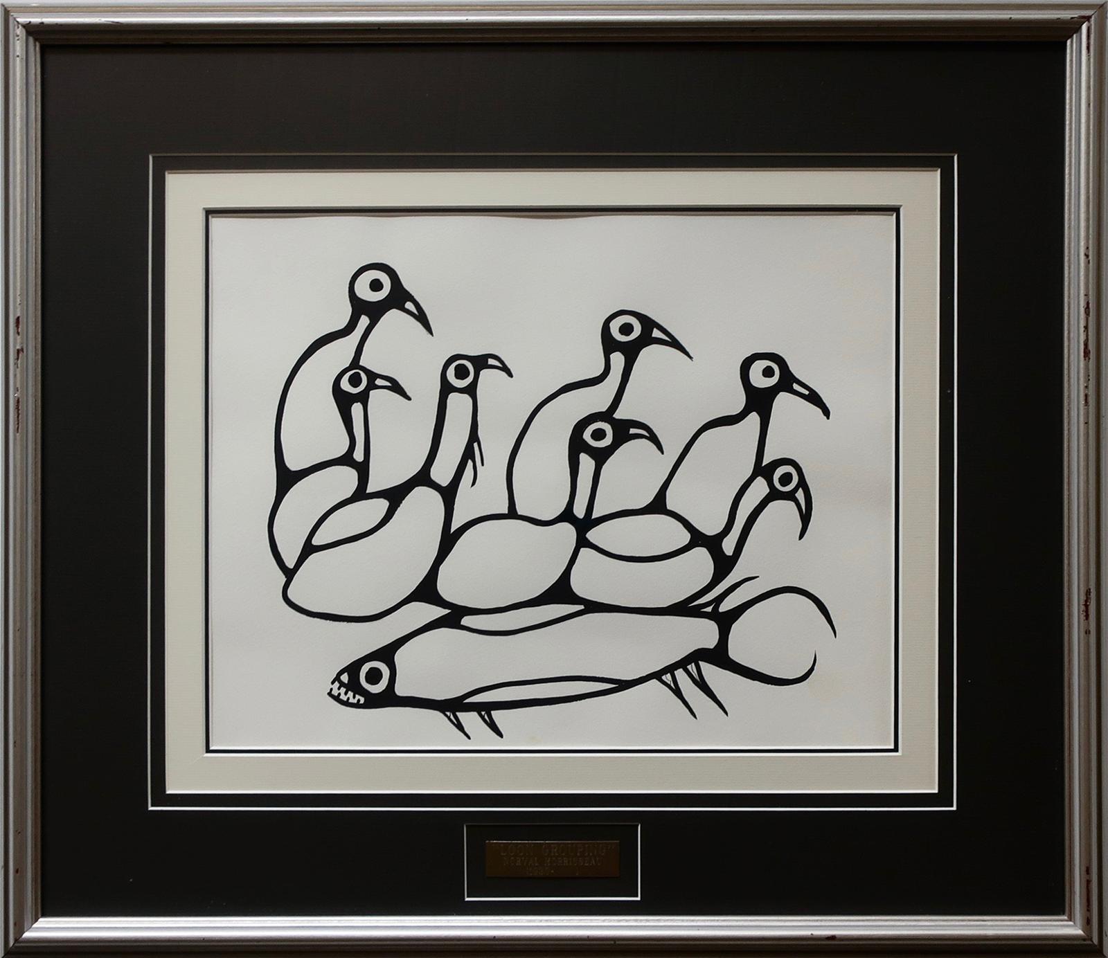 Norval H. Morrisseau (1931-2007) - Loon Grouping