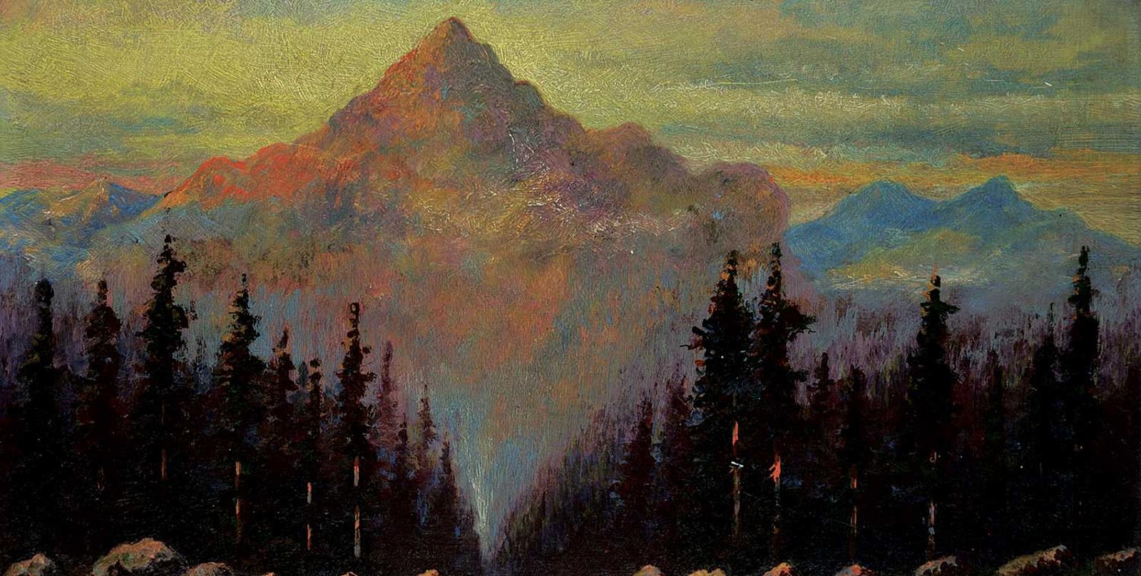 Ernest John Hutchins (1914-1912) - Parting Rays on Eagle Peak B.C.
