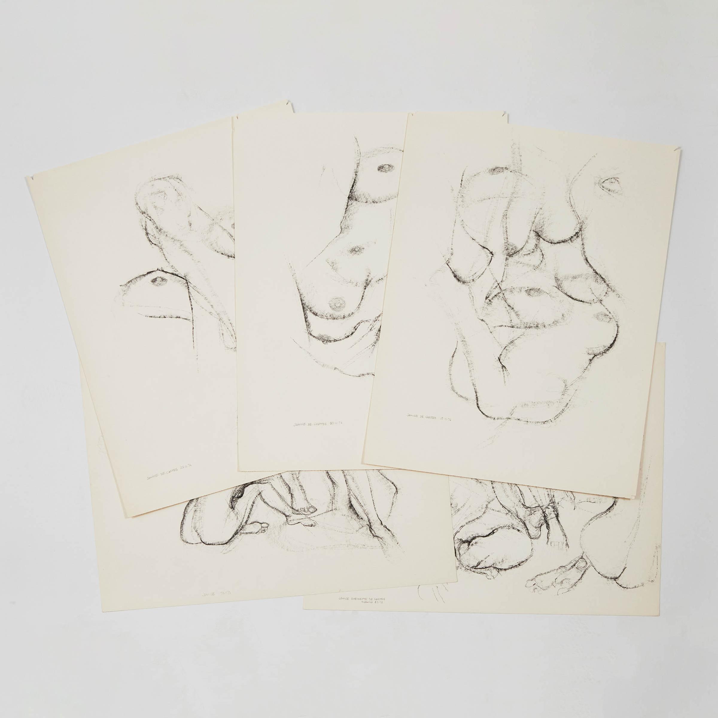 Ronald York Wilson Osa - Five Life Drawings, 1972-1976