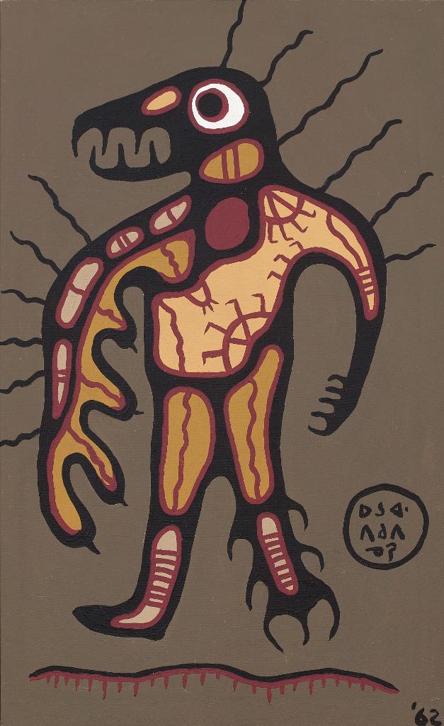 Norval H. Morrisseau (1931-2007) - Shaman Changes Into Thunder Bird