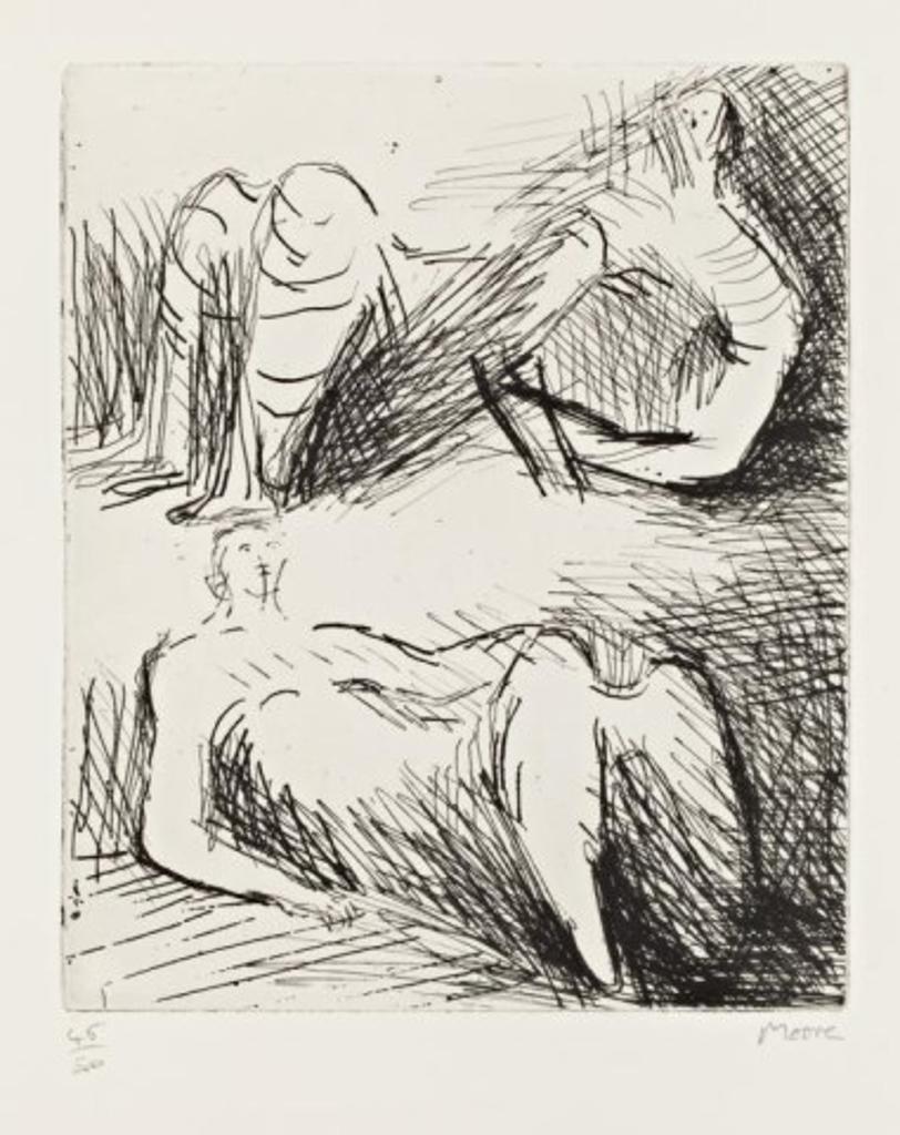 Henry Spencer Moore (1898-1986) - Two Reclining Figures
