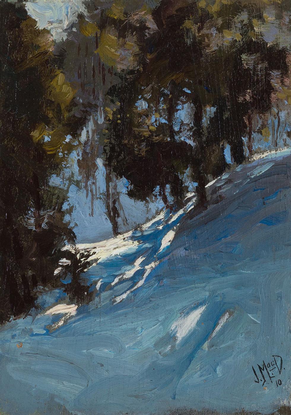 James Edward Hervey (J.E.H.) MacDonald (1873-1932) - Twilight Among the Cedars, Winter