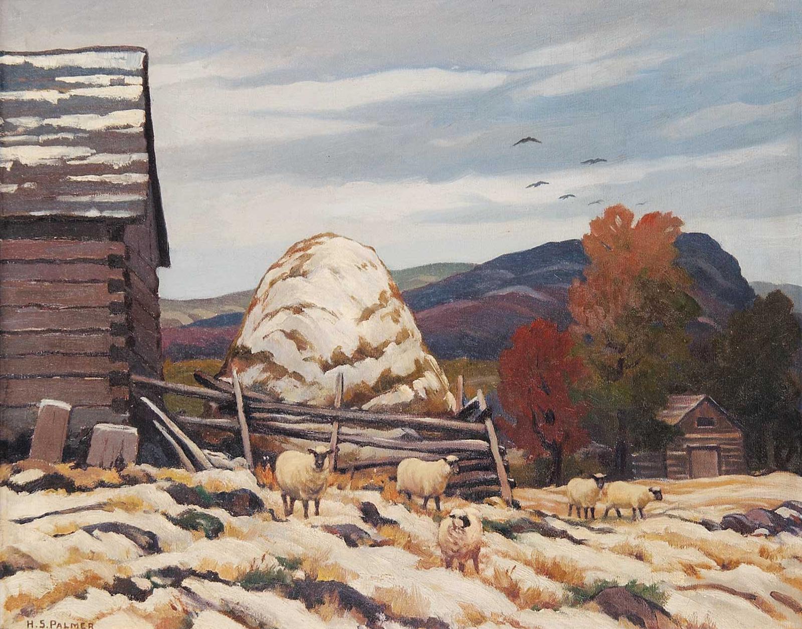 Herbert Sidney Palmer (1881-1970) - Early Snow in October near Madawaska, Ont.