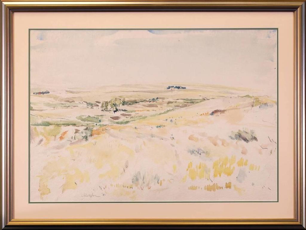 Ken Christopher (1942) - Untitled, Late Summer Landscape with Distant Farm; 1983