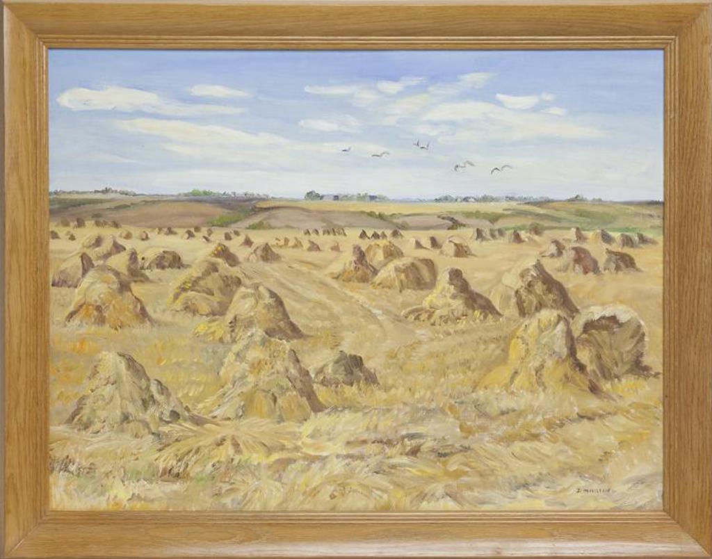 Dorothy Martin (1909-1984) - Stooks Near Lumsden