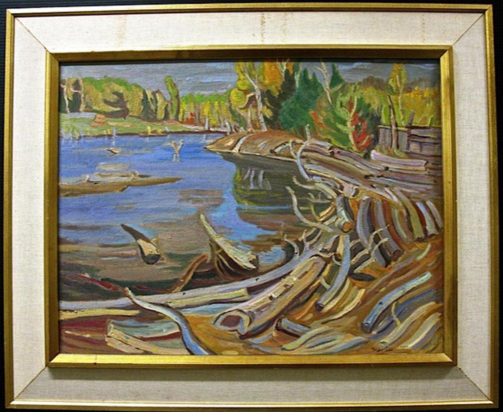 Ralph Wallace Burton (1905-1983) - Log Jam - Opeong River - Near Madawaska Village, Ont. - 1965