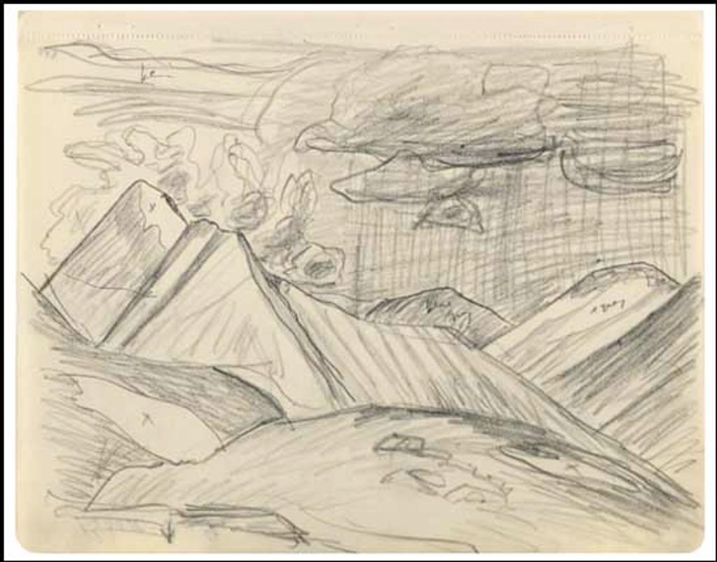 Lawren Stewart Harris (1885-1970) - Rocky Mountain Drawing 9 - 9