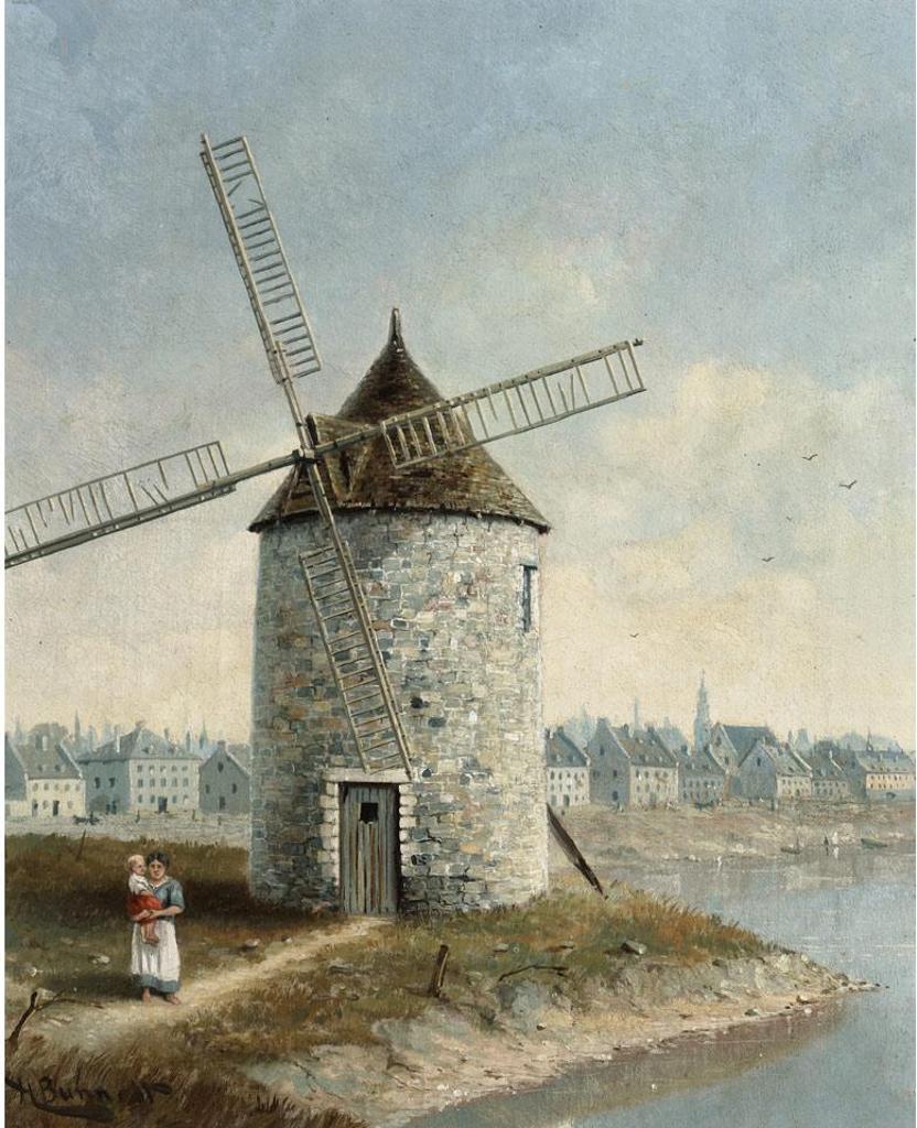Henry Bunnett - Windmill Point And Montreal Riverfront (From A Sketch Taken In 1806)