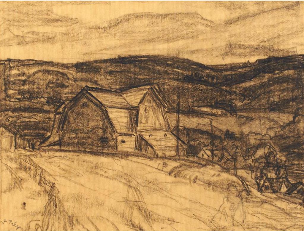Frederick Horseman Varley (1881-1969) - Barns, Whycocomagh, Cape Breton Island