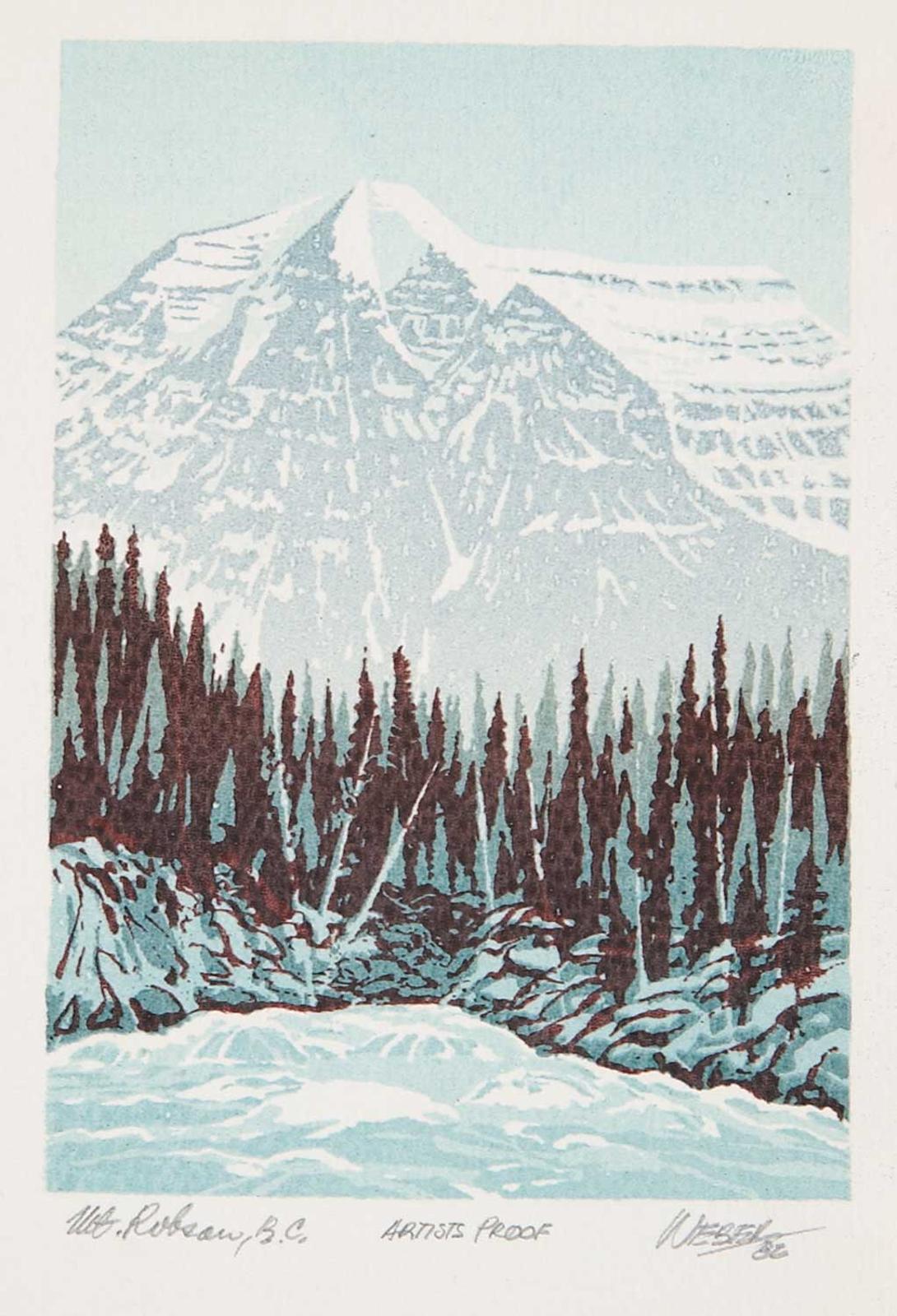 George Weber (1907-2002) - Mt. Robson, B.C.  #Artist's Proof