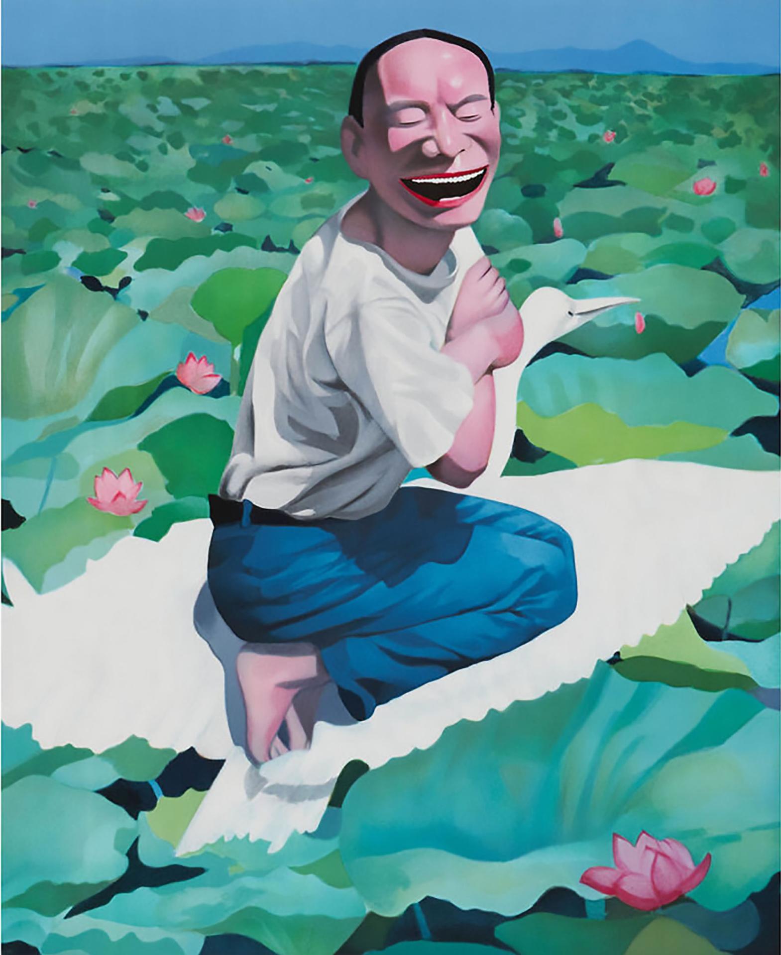 Yue Minjun - Lotus Pool, From The 