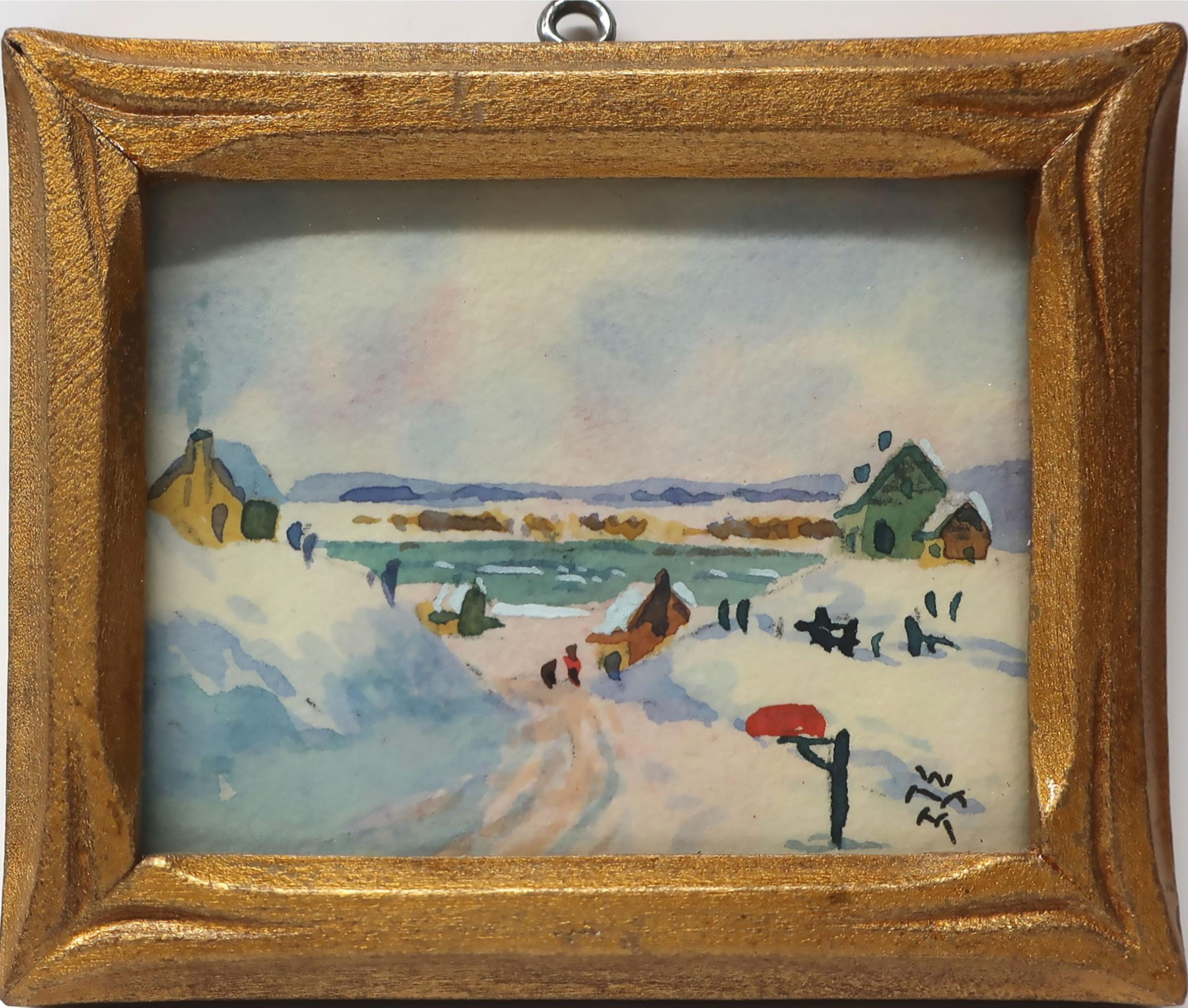 Willard Morse Mitchell (1879-1955) - Winter On L'île Aux Coudres, Opposite Baie St. Paul, Quecbec