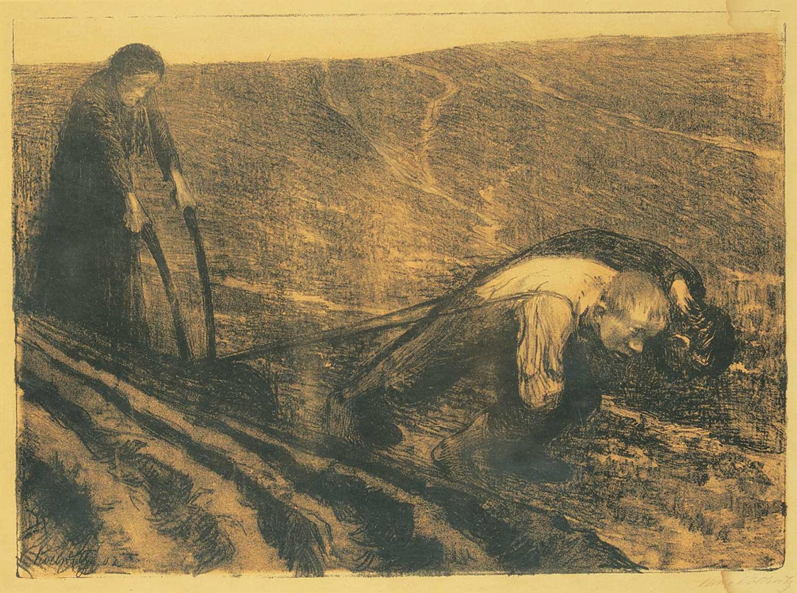 Kathe Kollwitz (1867-1945) - Pflugzieher und Weib [Plough-Pullers and a Woman]