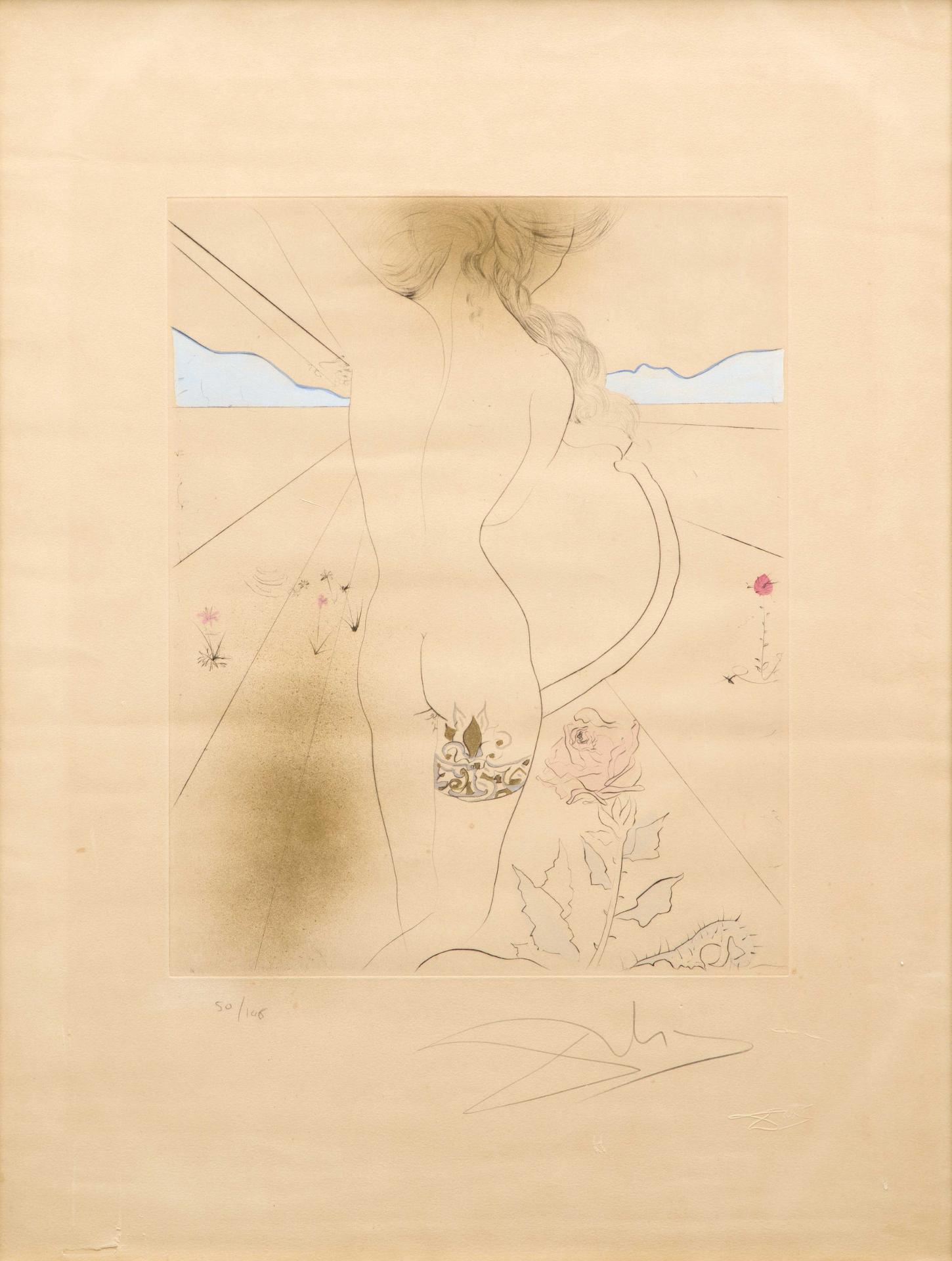 Salvador Dalí (1904-1989) - Nu à la jarretière (de la série / from the series « Hippies »), 1969-1970