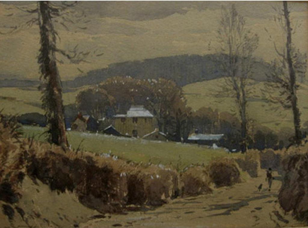 Alfred Crocker Leighton (1901-1965) - Biddenden Village And Church, Kent.; Rolvenden Village And Church, Kent; The Road To Charmouth, Devon