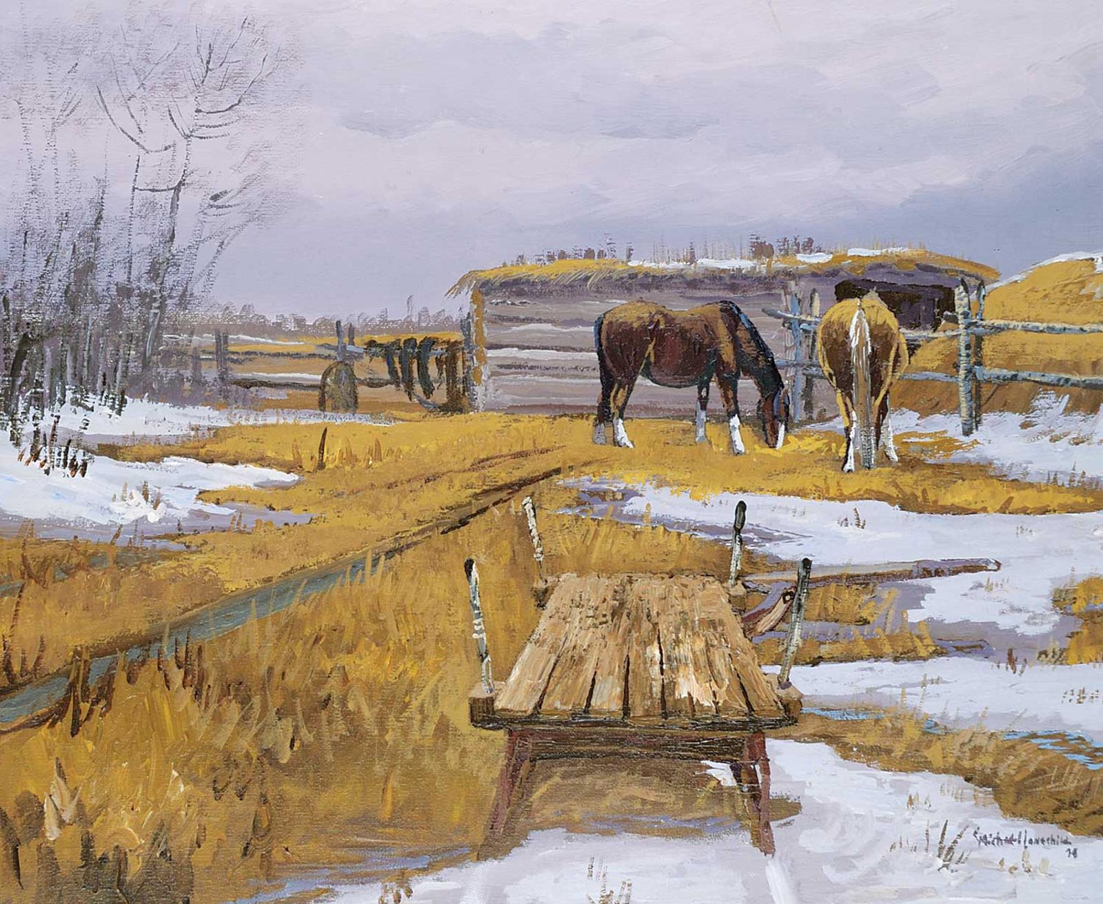 Michael Lonechild (1955) - Sled Finished for Season