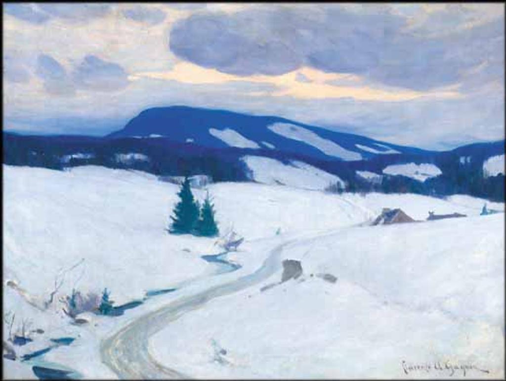 Clarence Alphonse Gagnon (1881-1942) - Twilight in the Laurentians, Winter