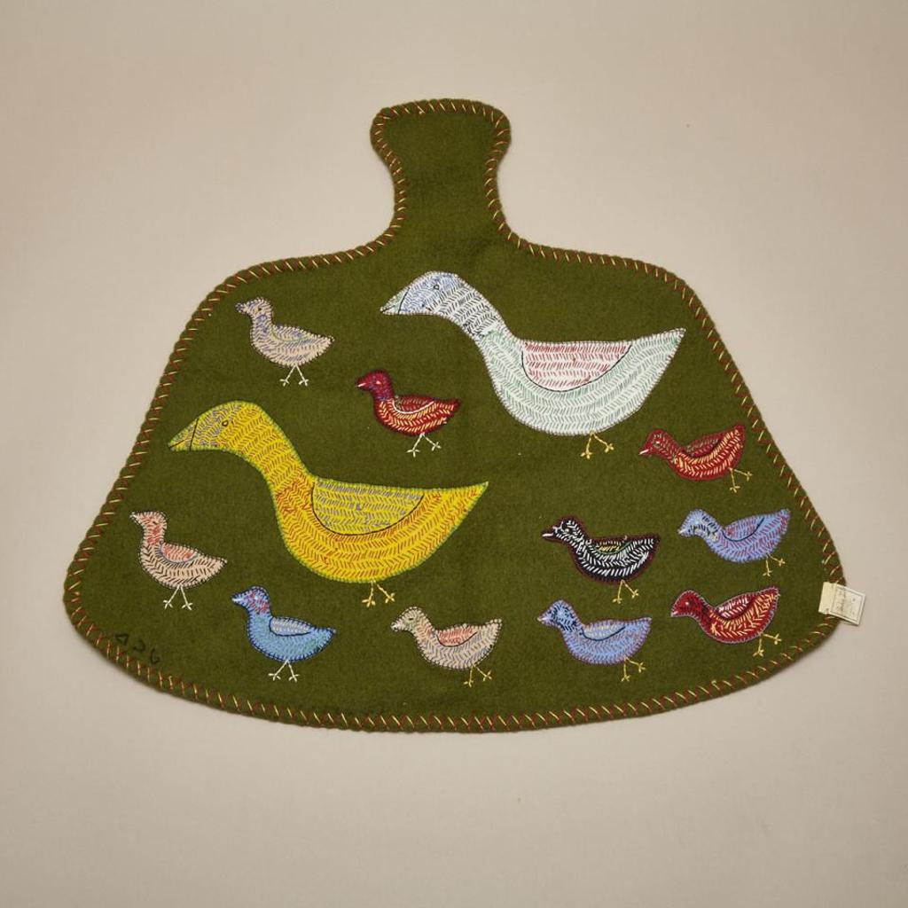 Atuga - Untitled (Many Colourful Birds Contained In An Ulu Shape)