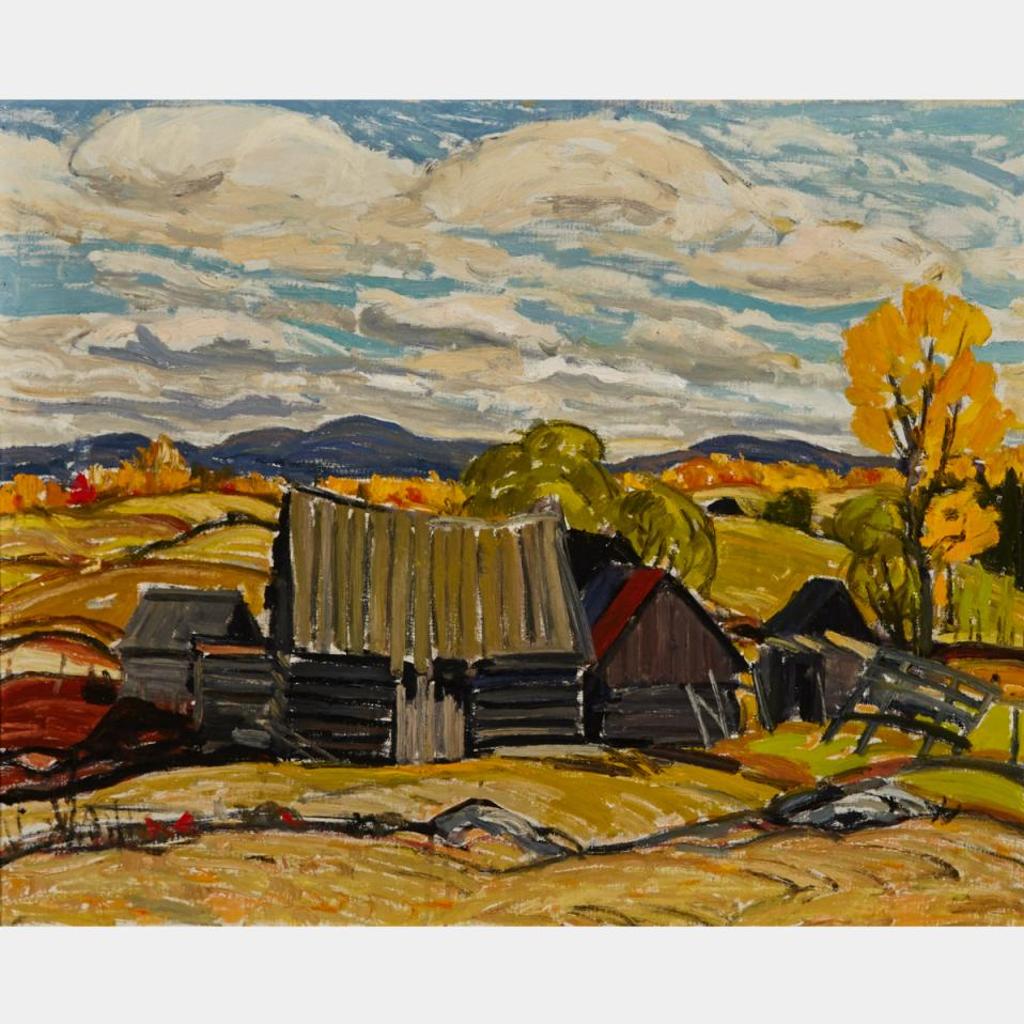 Randolph Stanley Hewton (1888-1960) - Farm Landscape With Rolling Hills