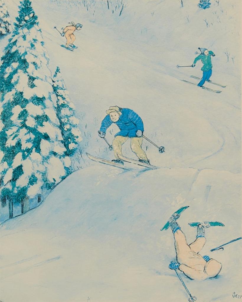 William Kurelek (1927-1977) - Skiing