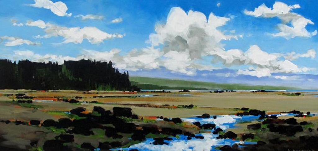 Allan Dunfield (1950) - Between The Tides (Qualicum Beach, Vancouver Island); 2011