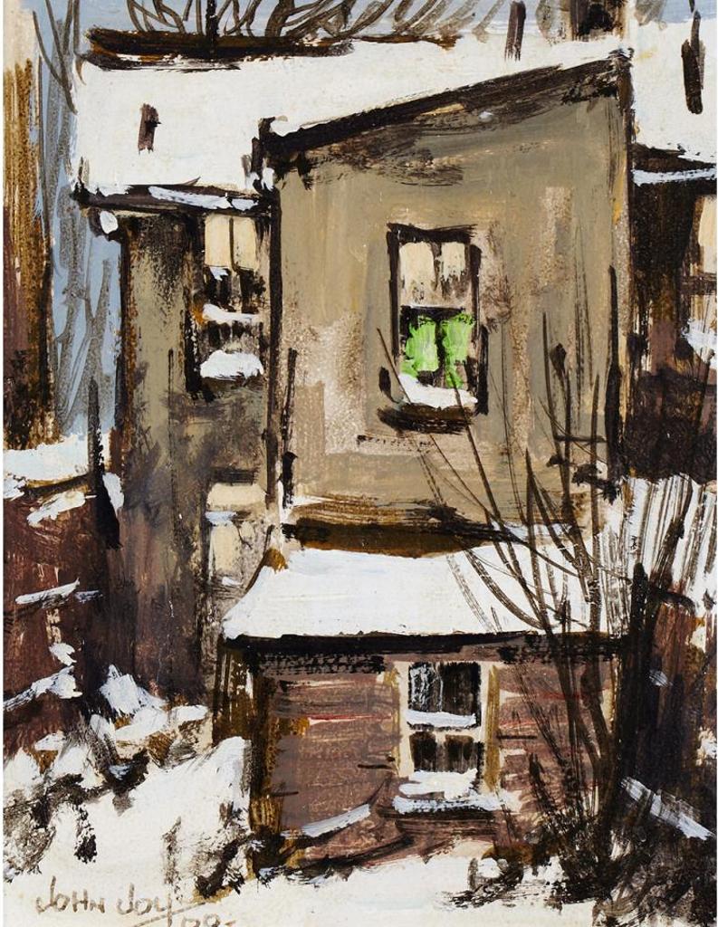 John Joy (1925-2012) - Backyard In Winter