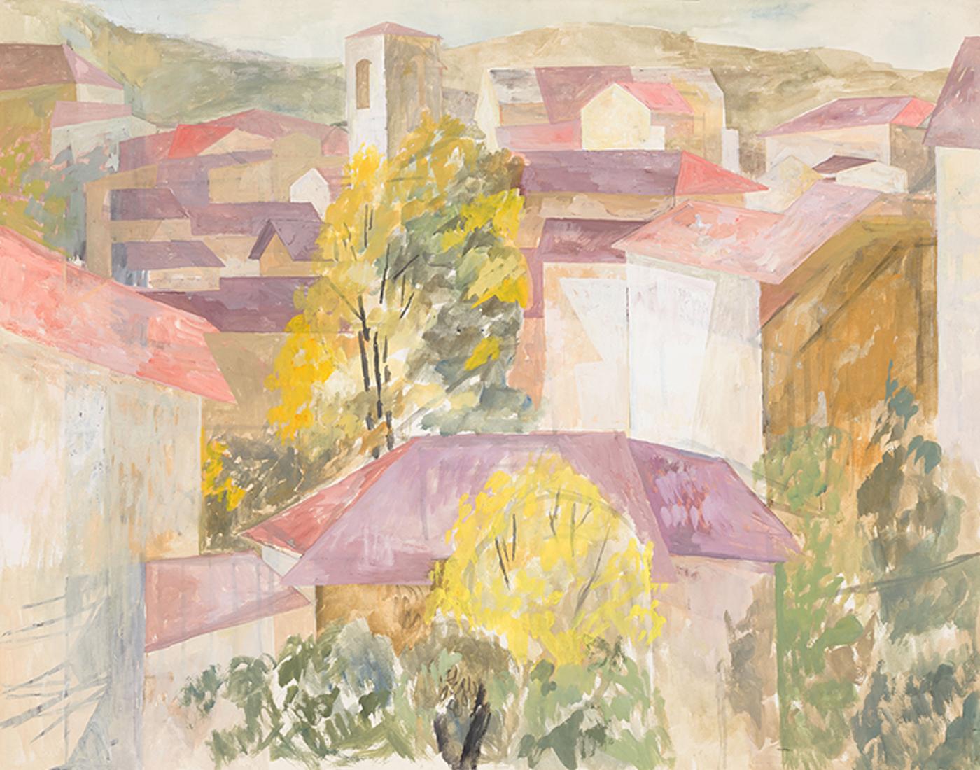 Betty Roodish Goodwin (1923-2008) - Untitled (Landscape, Italy)