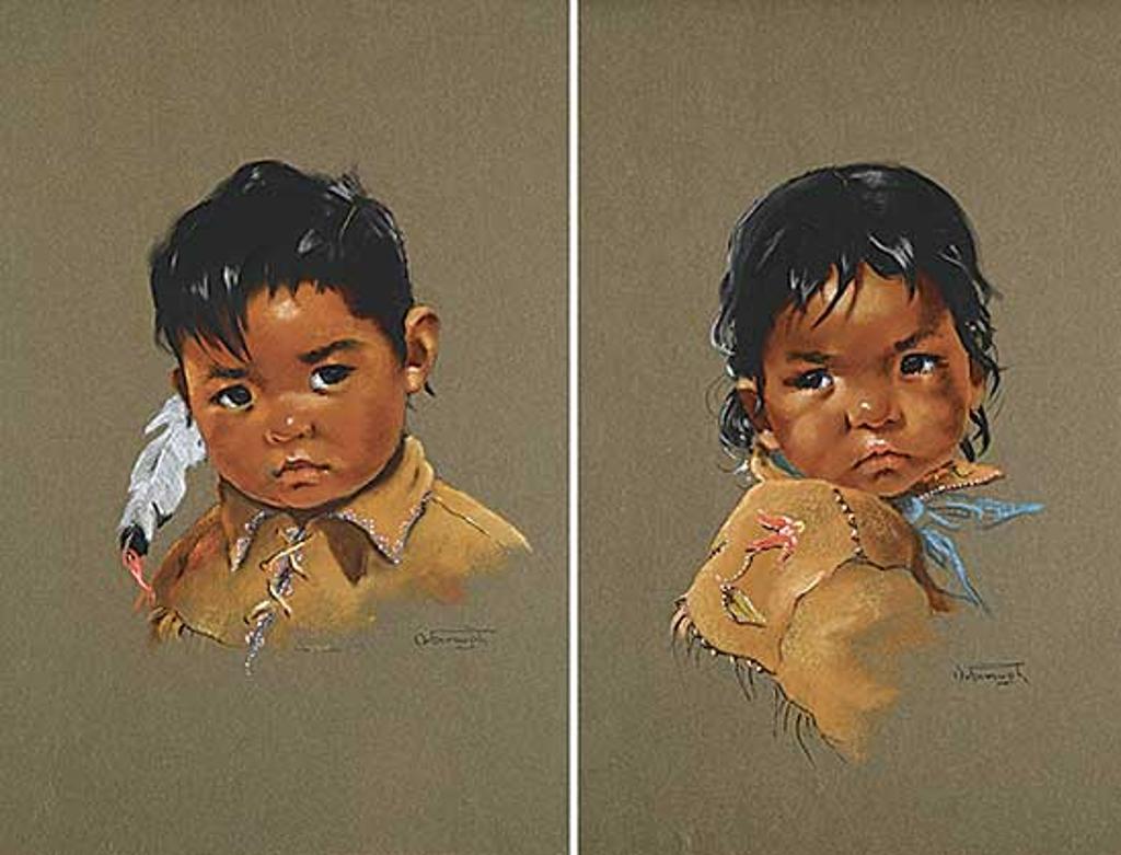 Dorothy Marie Oxborough (1922-2014) - Boy and Girl in Buckskin