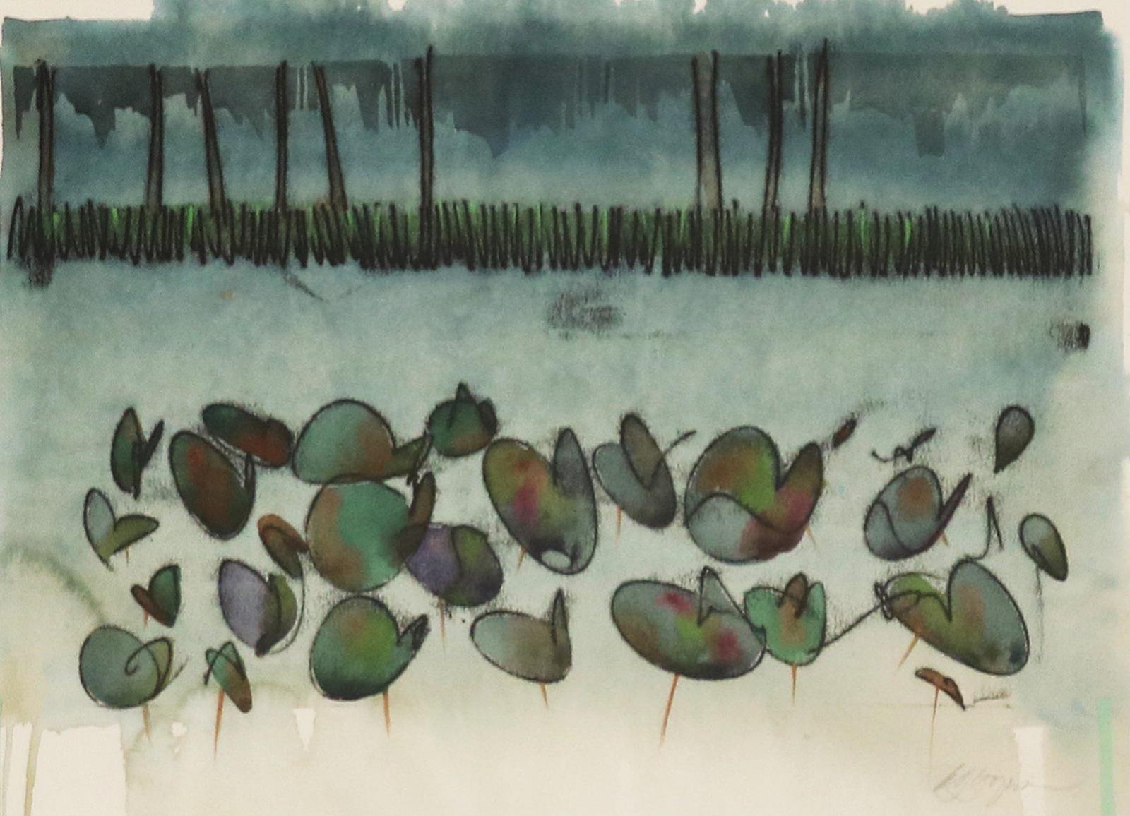 Ted Godwin (1933-2013) - Lily Pads #10