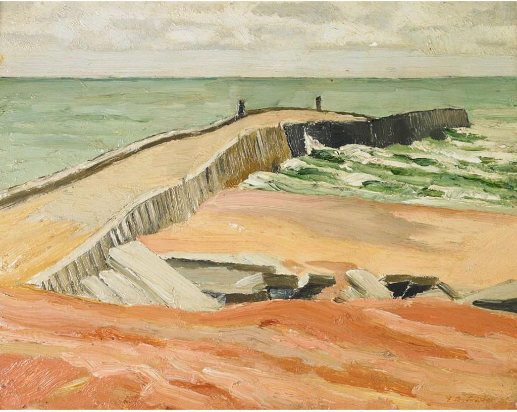 Frederick Bourchier Taylor (1906-1987) - Derelict Pier, Beach, Cape Breton