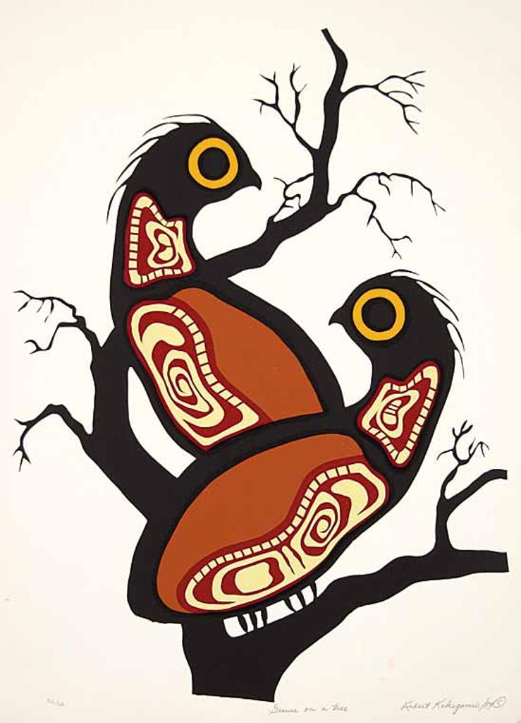 Robert Kakegamic (1944) - Grouse on a Tree  #52/58