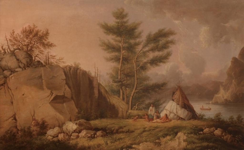 Paul Kane (1810-1871) - Ojibwa Camp in the Spider Islands