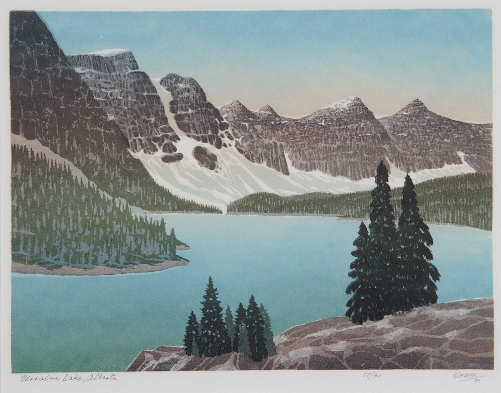 George Weber (1907-2002) - Moraine Lake, Alberta  #17/30