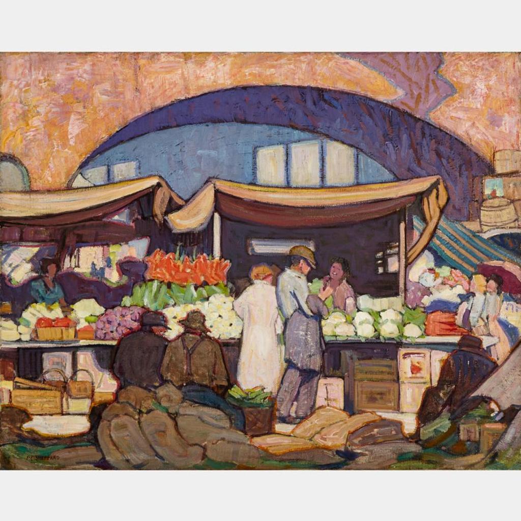 Peter Clapham (P.C.) Sheppard (1882-1965) - The Market, November
