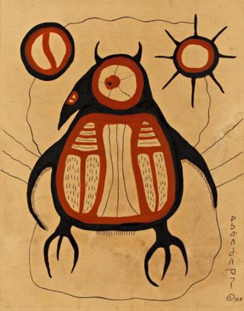 Norval H. Morrisseau (1931-2007) - Ojibwa, Bird, 1970