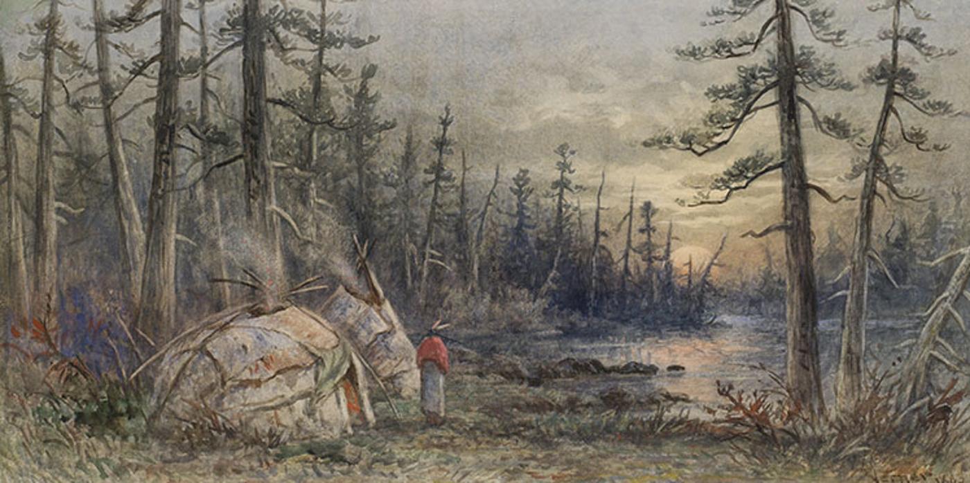 Frederick Arthur Verner (1836-1928) - Moonlight on the Pigeon River
