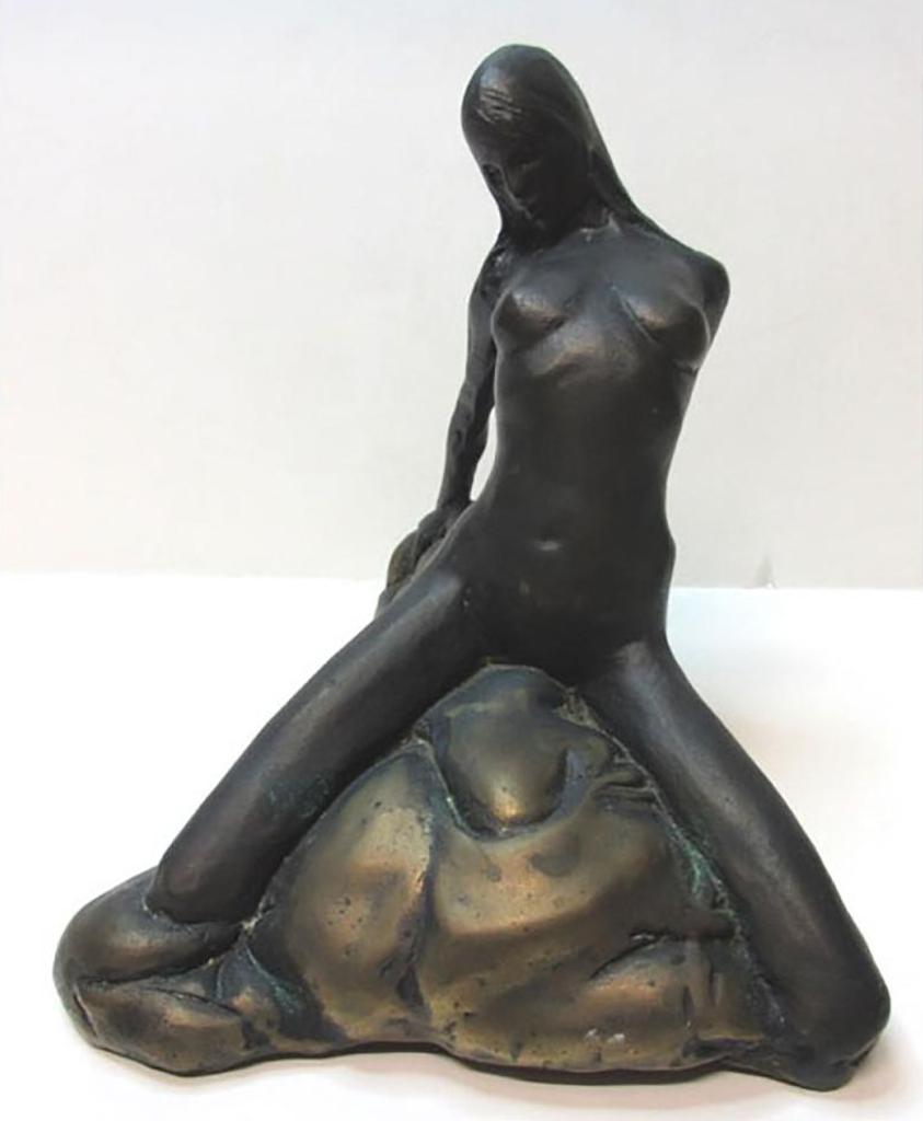 Julius Damasdy (1937-2020) - Kneeling Nude On Rocks