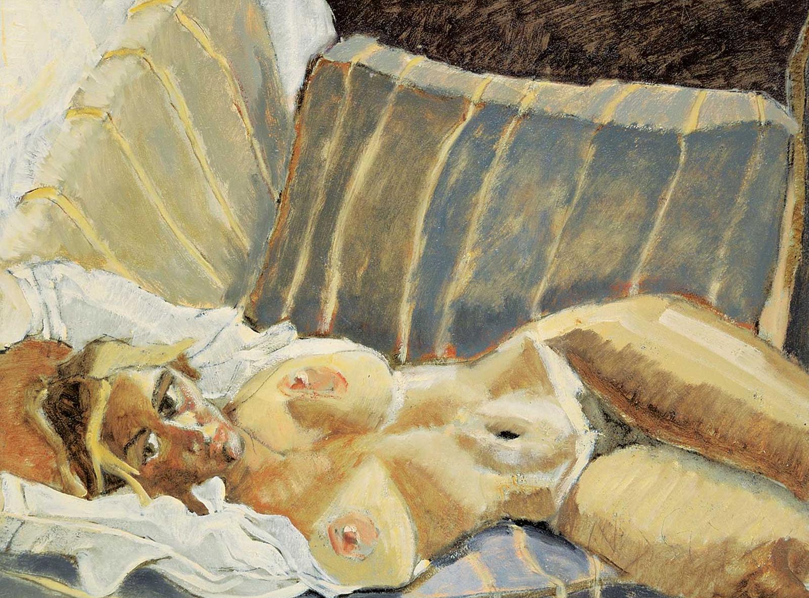 Gabor L. Nagy (1945) - Untitled - Reclining Figure on the Couch