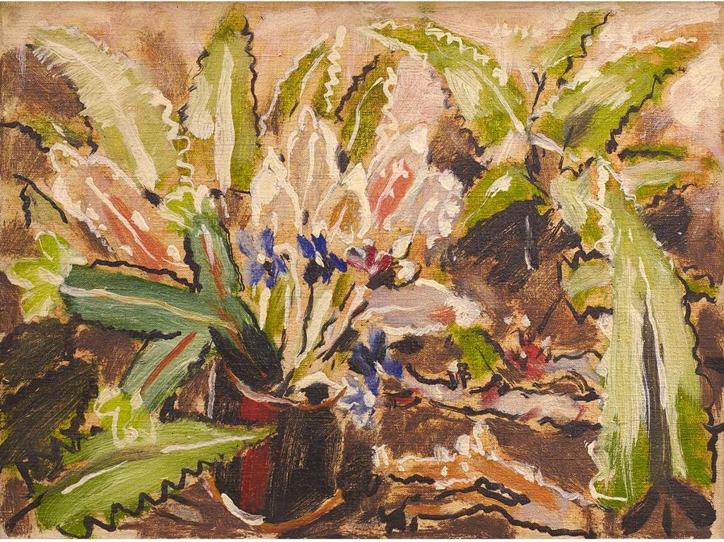 David Browne Milne (1882-1953) - Still Life With Violets