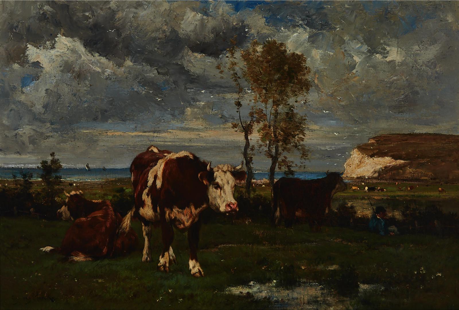 Emile van Marcke de Lummen (1827-1890) - Coast Of Bretagne